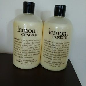 2- 16oz.Philosophy Lemon Custard Bath Shampoo